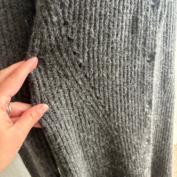 Caslon Women’s Long Line Duster Cardigan Sweater Sz L Cotton Wool Essential - Picture 6 of 15